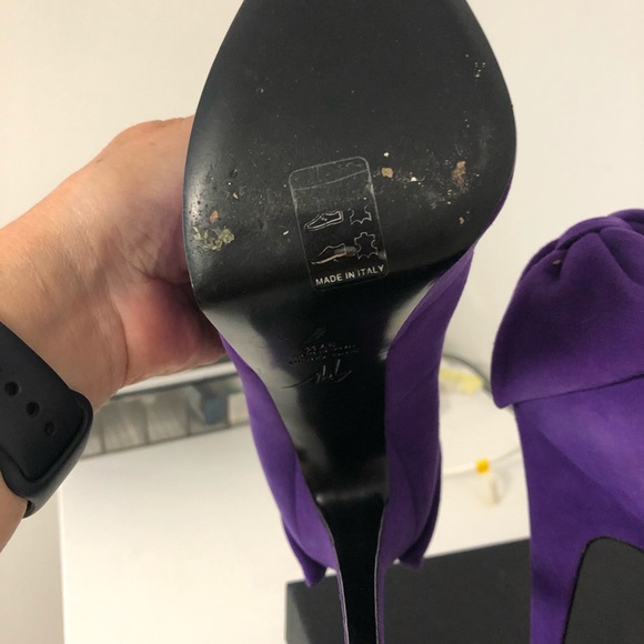 GIUSEPPE ZANOTTI/Size 37 1/2/Purple Heels - Picture 9 of 10